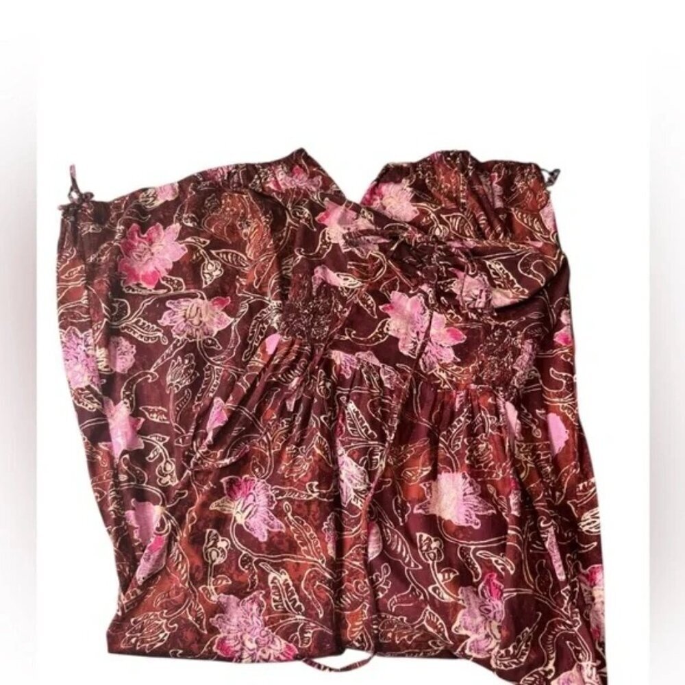 FREE PEOPLE Iris Patterned Halter Jumpsuit XSmall - Picture 4 of 7